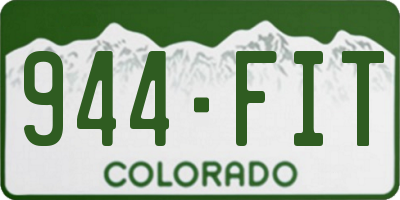 CO license plate 944FIT