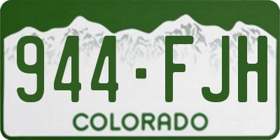 CO license plate 944FJH