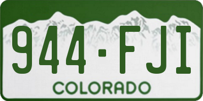 CO license plate 944FJI