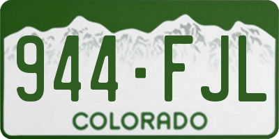CO license plate 944FJL