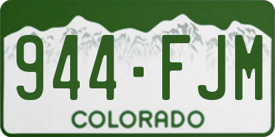 CO license plate 944FJM