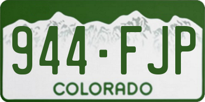 CO license plate 944FJP