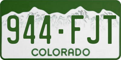 CO license plate 944FJT