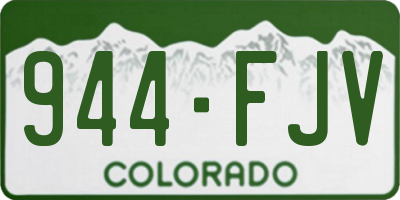 CO license plate 944FJV