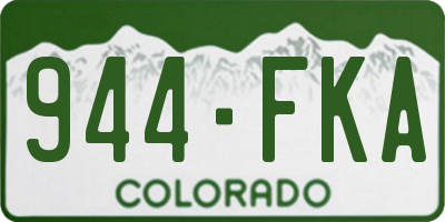 CO license plate 944FKA