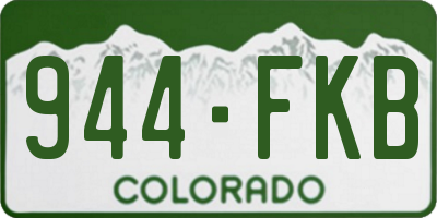CO license plate 944FKB