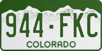 CO license plate 944FKC