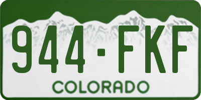 CO license plate 944FKF