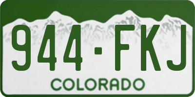 CO license plate 944FKJ