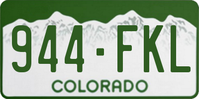 CO license plate 944FKL