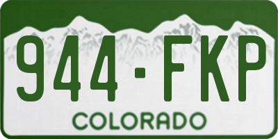 CO license plate 944FKP