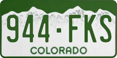 CO license plate 944FKS