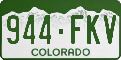 CO license plate 944FKV