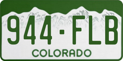 CO license plate 944FLB