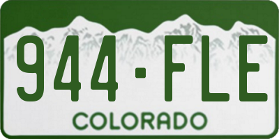 CO license plate 944FLE