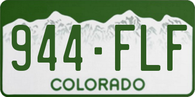 CO license plate 944FLF