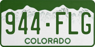 CO license plate 944FLG