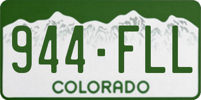 CO license plate 944FLL