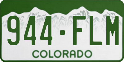 CO license plate 944FLM