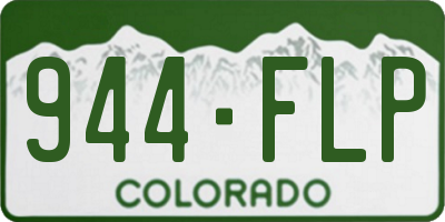 CO license plate 944FLP