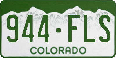 CO license plate 944FLS