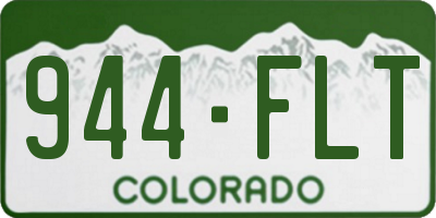 CO license plate 944FLT