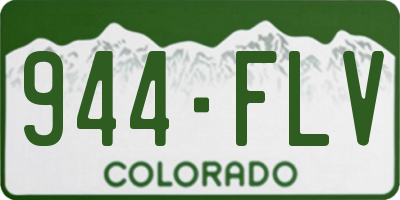 CO license plate 944FLV