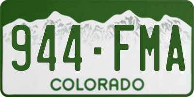 CO license plate 944FMA