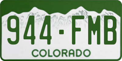 CO license plate 944FMB