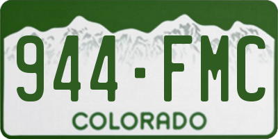 CO license plate 944FMC