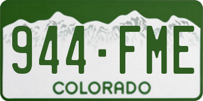 CO license plate 944FME