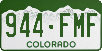 CO license plate 944FMF