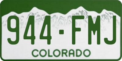 CO license plate 944FMJ