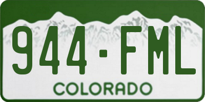 CO license plate 944FML