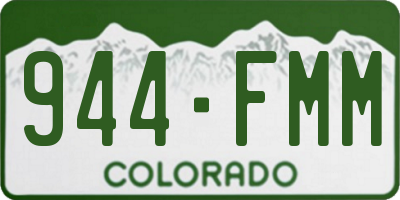 CO license plate 944FMM