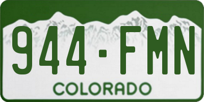 CO license plate 944FMN