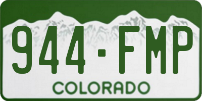 CO license plate 944FMP