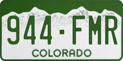 CO license plate 944FMR