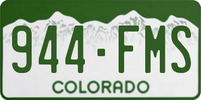 CO license plate 944FMS