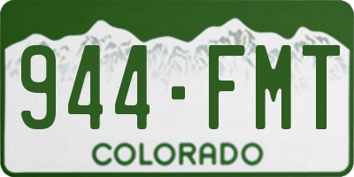 CO license plate 944FMT
