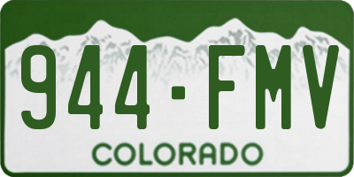 CO license plate 944FMV