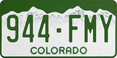 CO license plate 944FMY