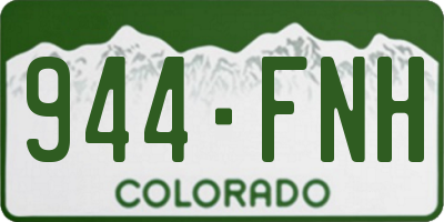 CO license plate 944FNH