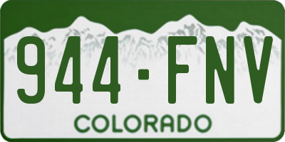 CO license plate 944FNV