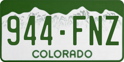 CO license plate 944FNZ
