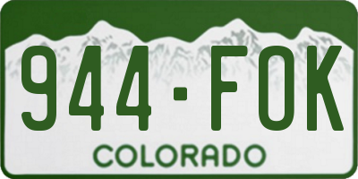 CO license plate 944FOK