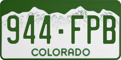 CO license plate 944FPB