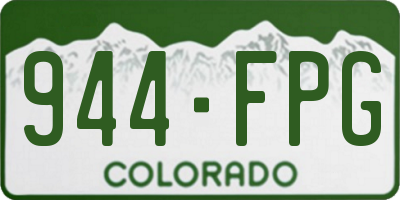 CO license plate 944FPG
