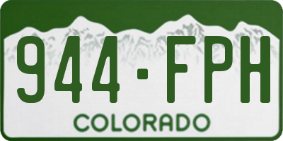 CO license plate 944FPH
