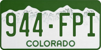 CO license plate 944FPI